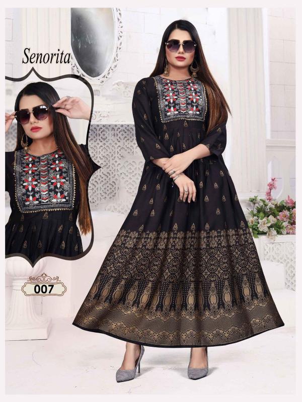 Ft Senorita Vol 1 Rayon Designer Exclusive Kurti Collection